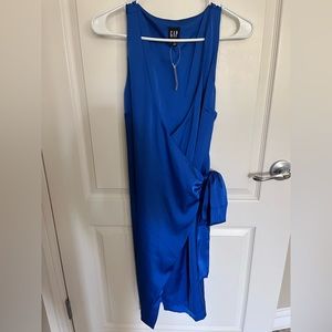 Gap satin wrap dress